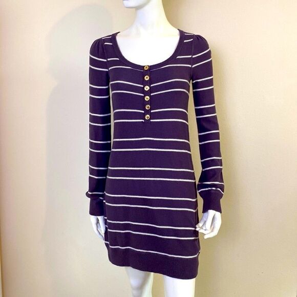 Juicy Couture Dresses & Skirts - Juicy Couture Dress purple and white stripe Size Small